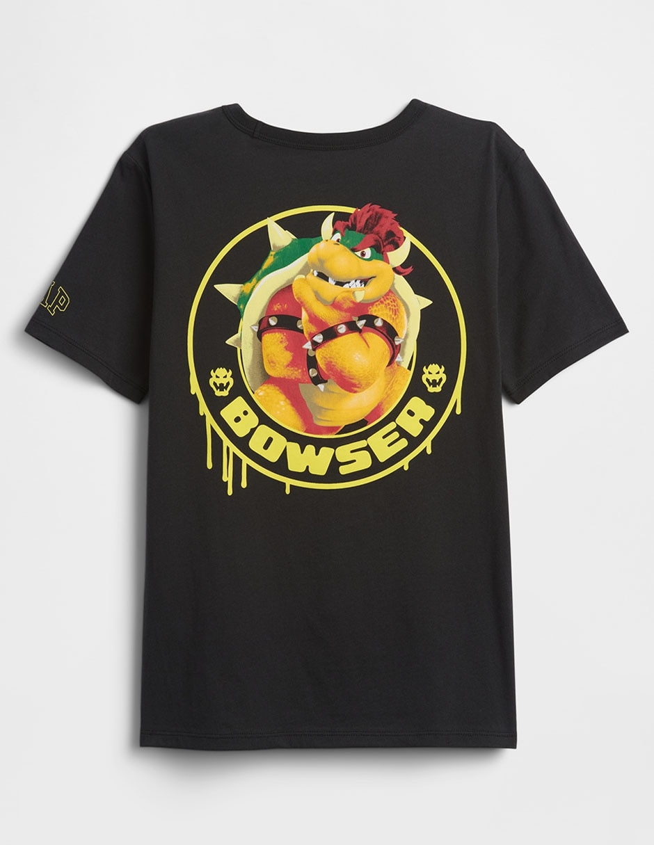 Playera Bowser Super Mario Bros manga corta para niño 2