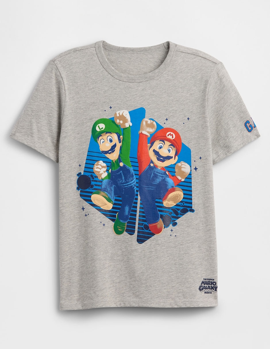 Playera Mario y Luigi manga corta para niño