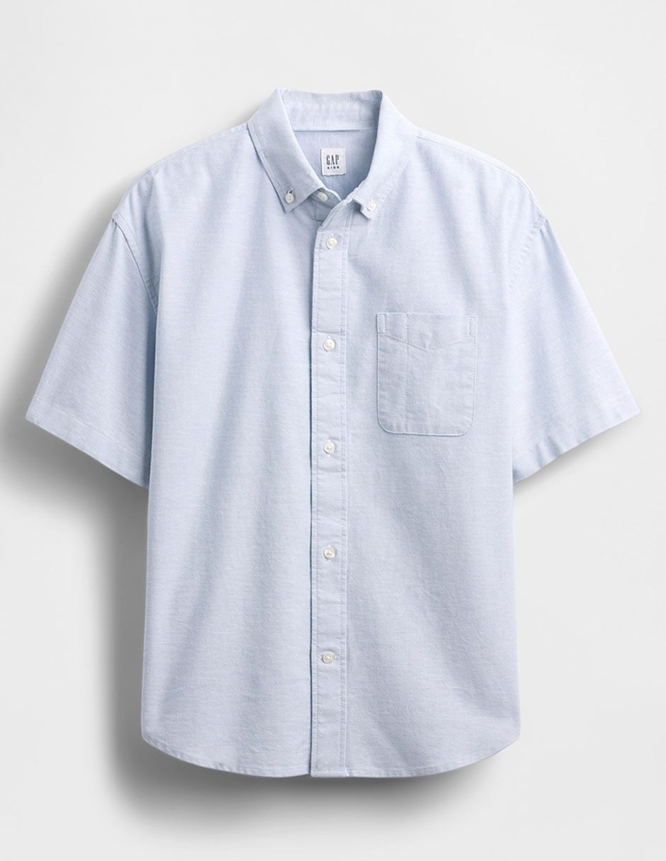 Camisa casual de algodón manga corta para niño 2