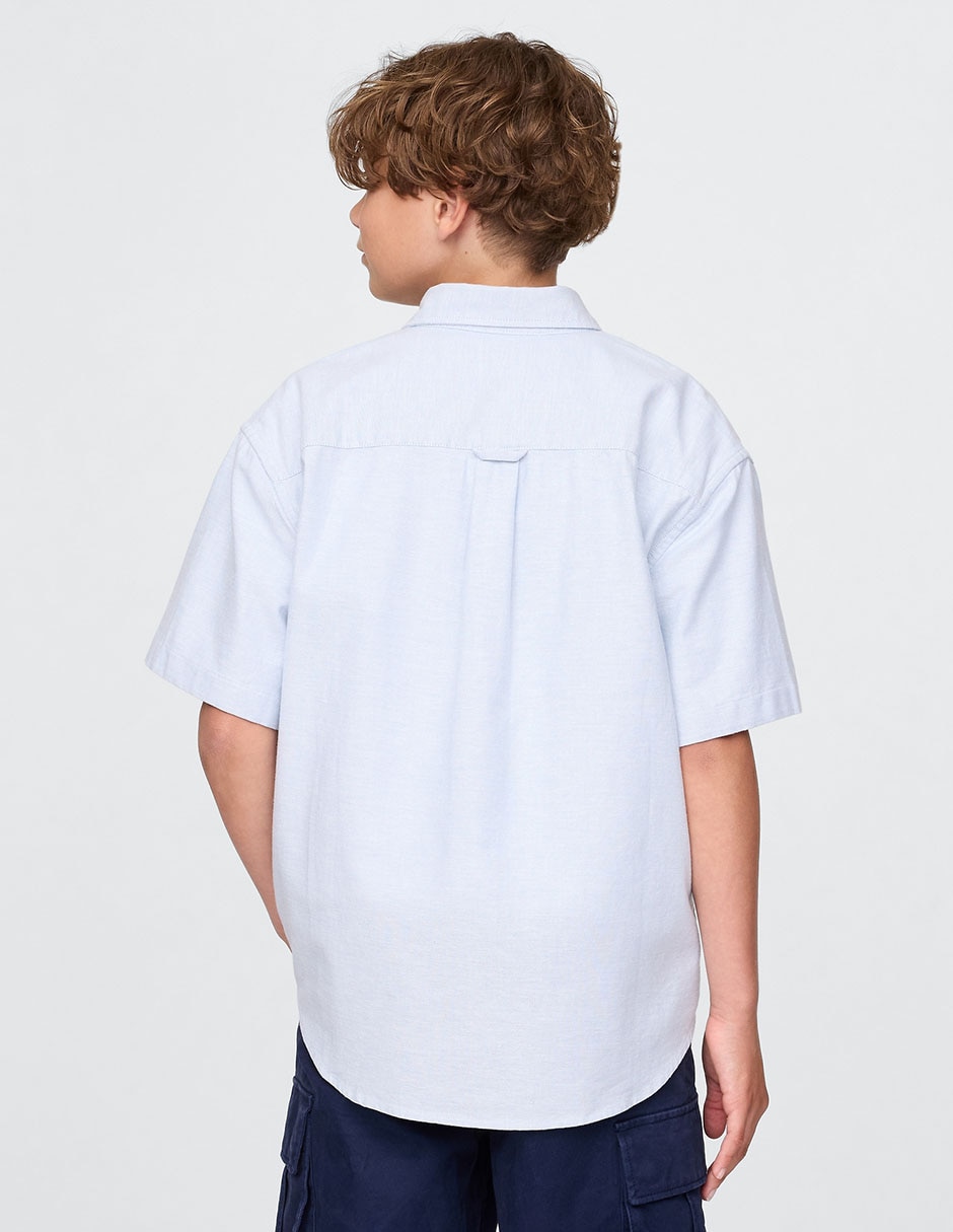 Camisa casual de algodón manga corta para niño 3