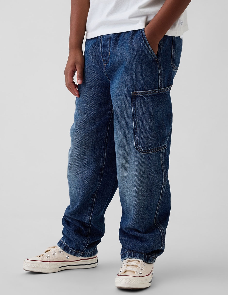 Jeans baggy lavado medio para niño 3