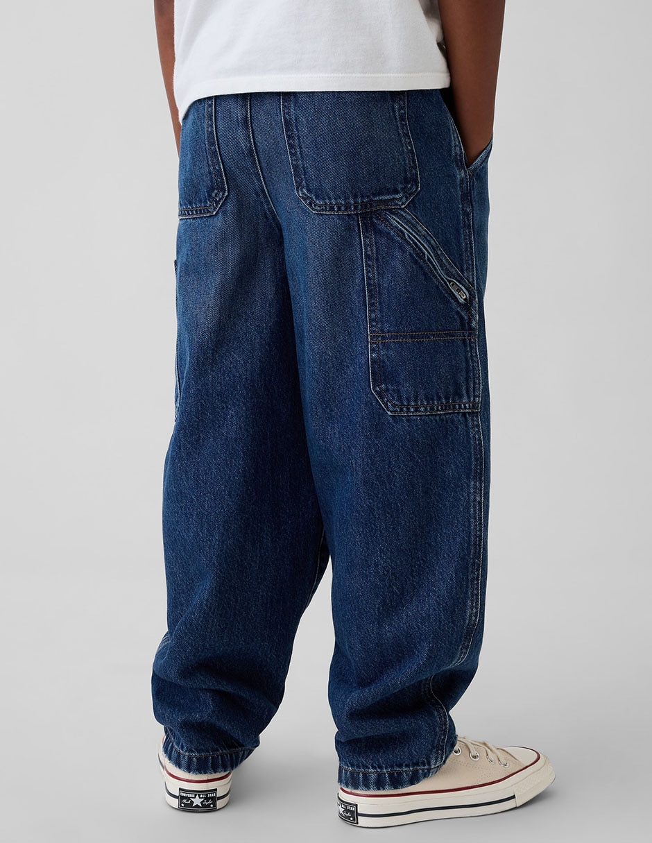 Jeans baggy lavado medio para niño 4