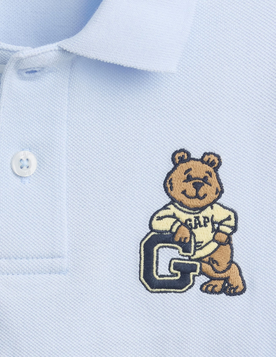 Playera tipo polo de algodón para bebé niño 3