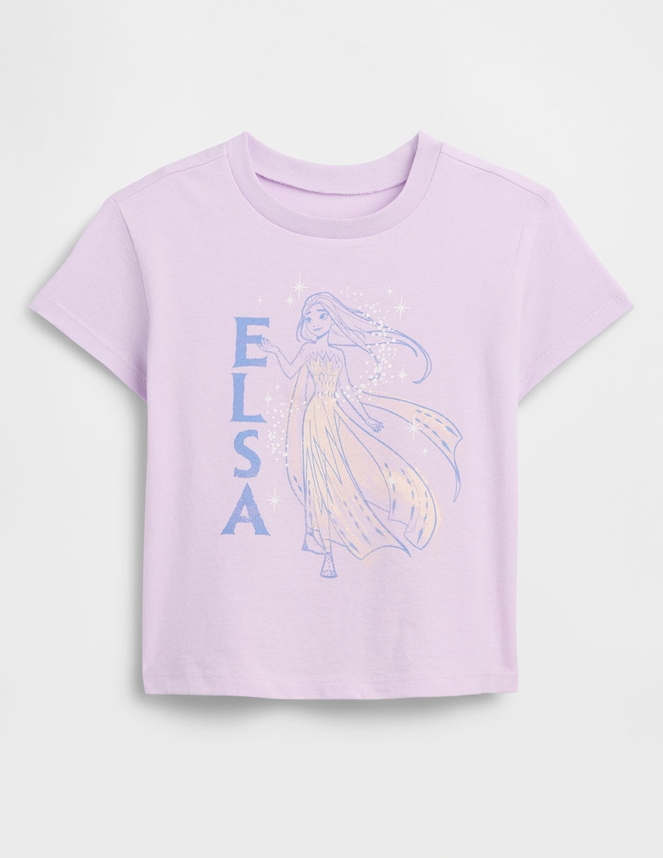 Playera Elsa manga corta para niña