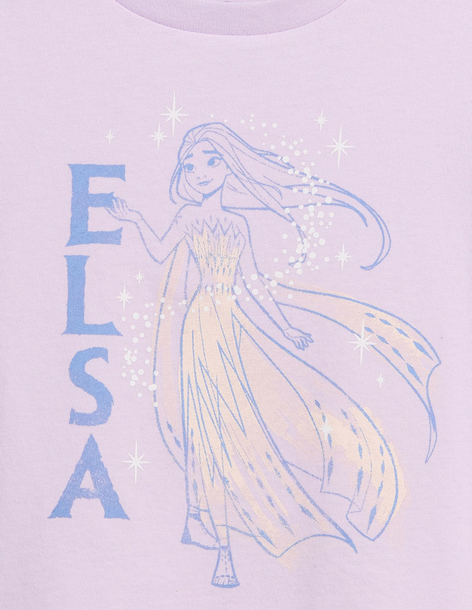 Playera Elsa manga corta para niña 3