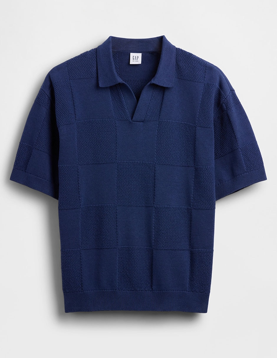 Playera tipo polo de algodón para niño 2