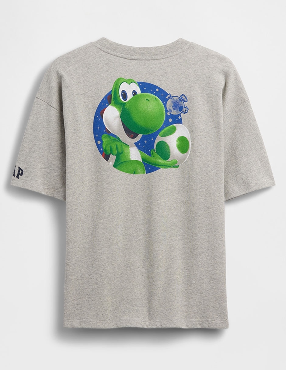 Playera Yoshi Mario Bros manga al codo para niño 2