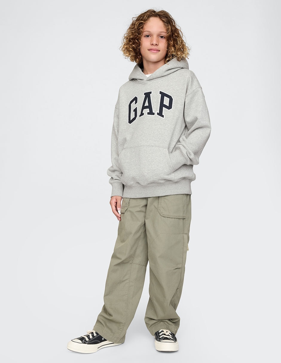 SUDADERA GAP 655257 NIÑO LOGO, G, GRIS