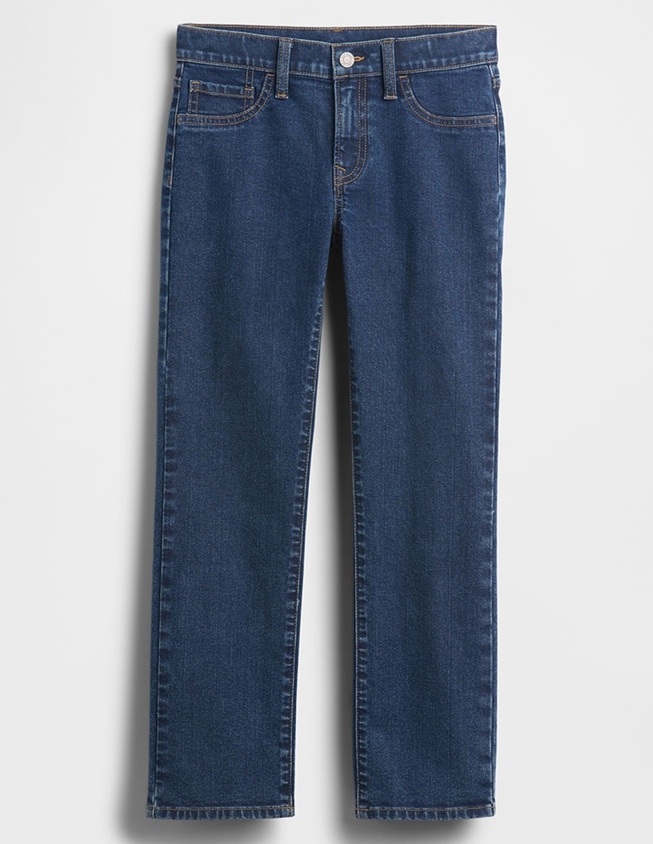 Jeans straight lavado obscuro para niño 2