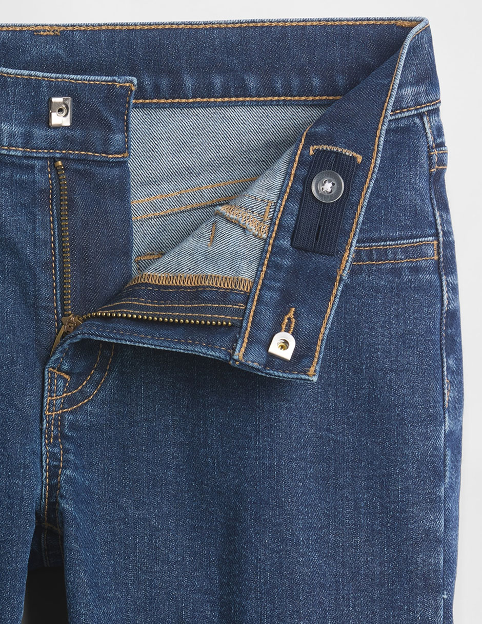 Jeans straight lavado obscuro para niño 5