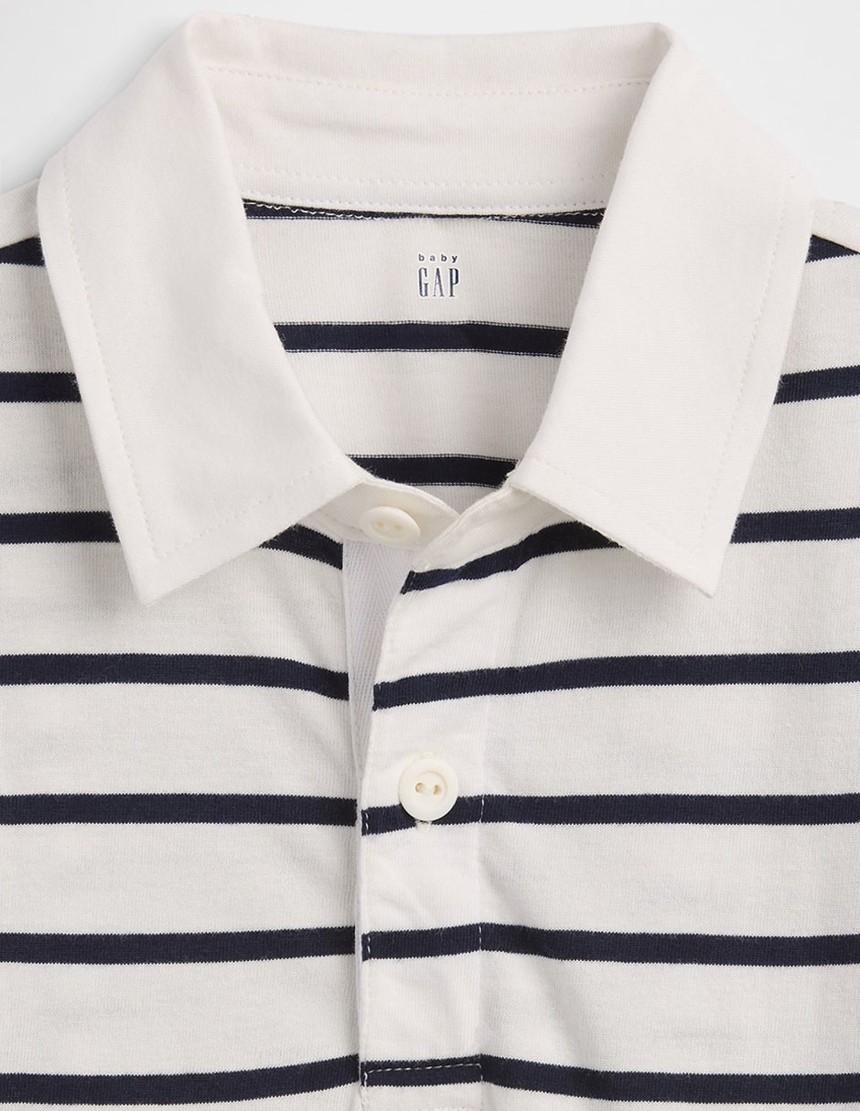 Playera tipo polo de algodón para niño