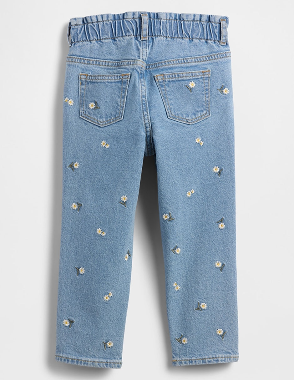 Jeans straight lavado claro para niña 2