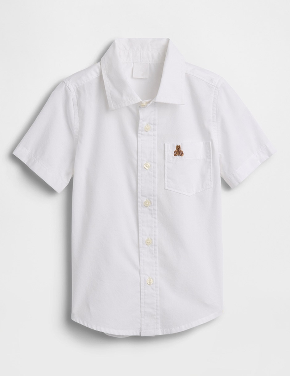 Camisa casual de algodón manga corta para niño