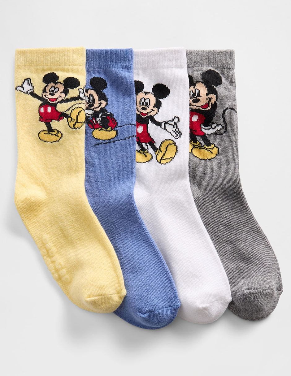 Set de calcetín Mickey de algodón para niño 4 pares 1