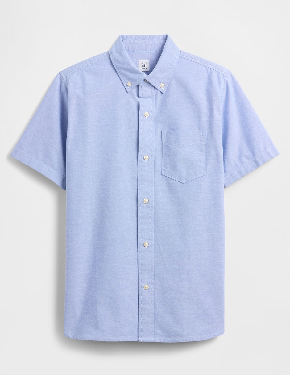 Camisa casual de algodón manga corta para niño Camisa casual de algodón manga corta para niño