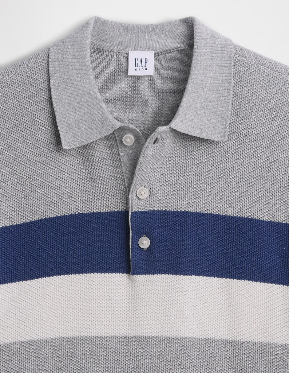 Playera tipo polo de algodón para niño 4