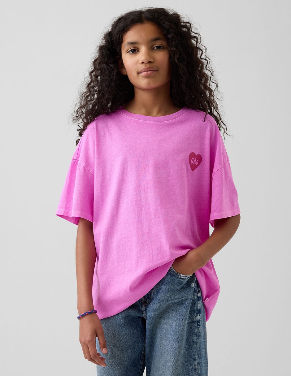 Playera manga corta para niña