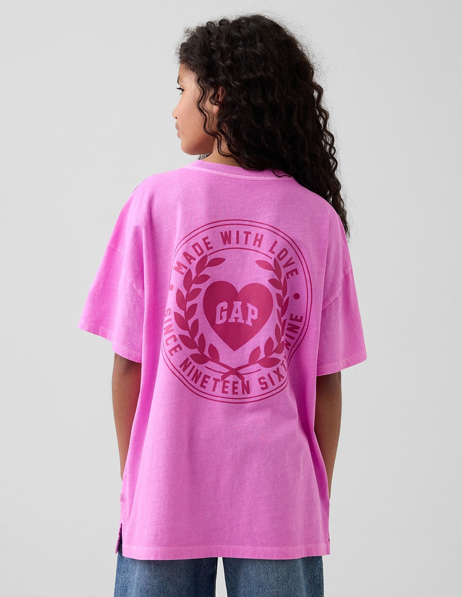 Playera manga corta para niña
