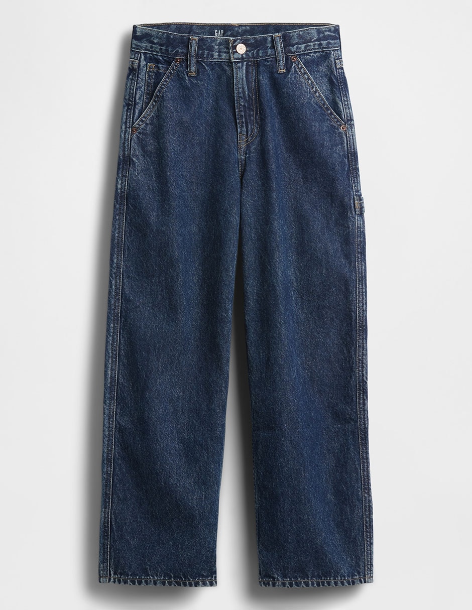Jeans carpenter baggy lavado obscuro para niño 3