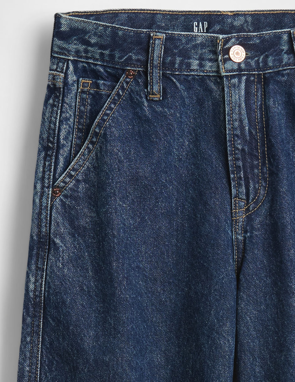 Jeans carpenter baggy lavado obscuro para niño 5