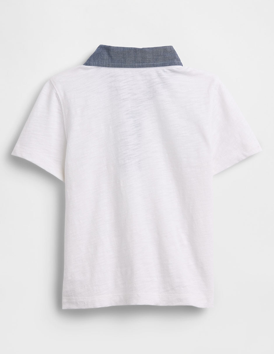 Playera tipo polo de algodón para niño 2