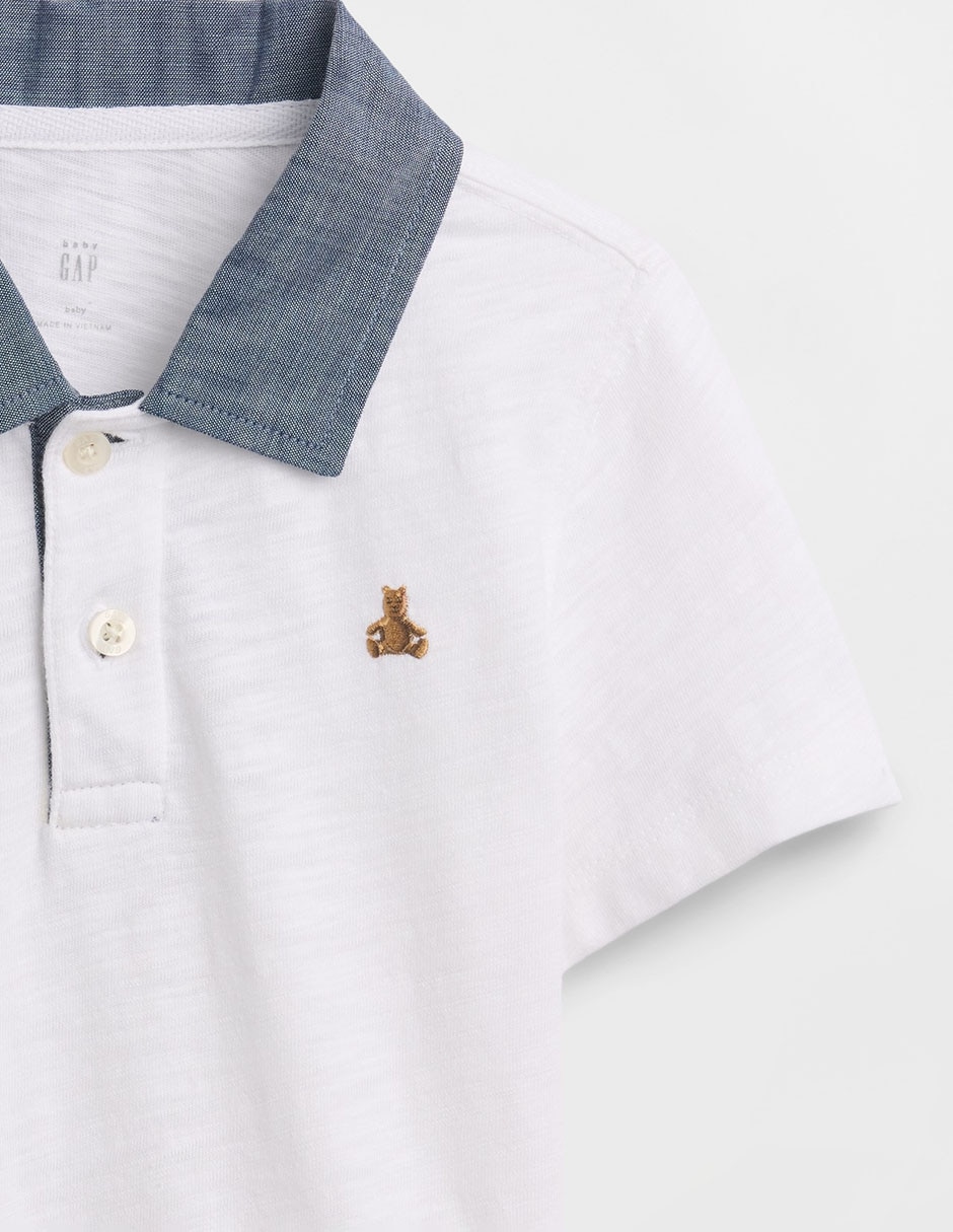 Playera tipo polo de algodón para niño 3