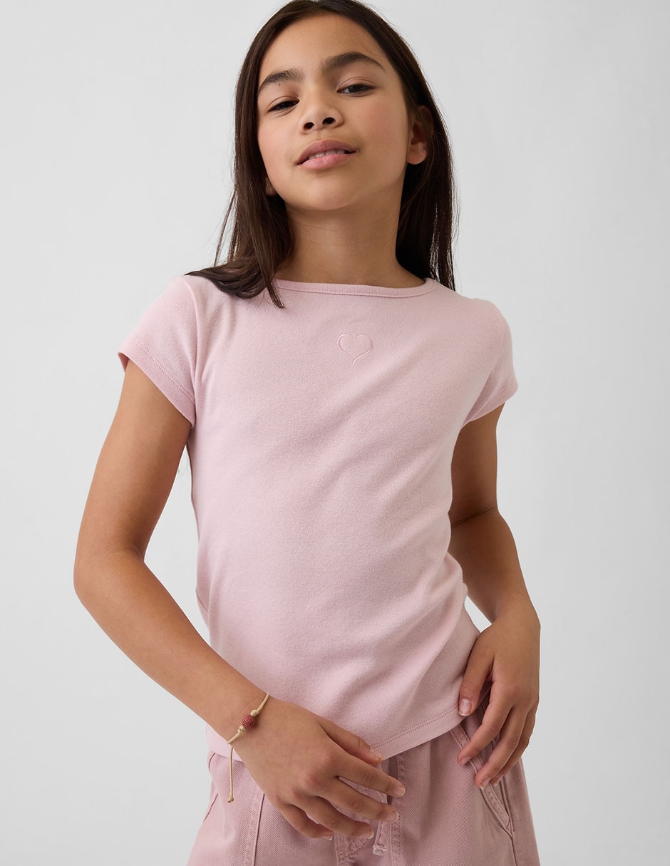 Playera manga corta para niña Playera manga corta para niña