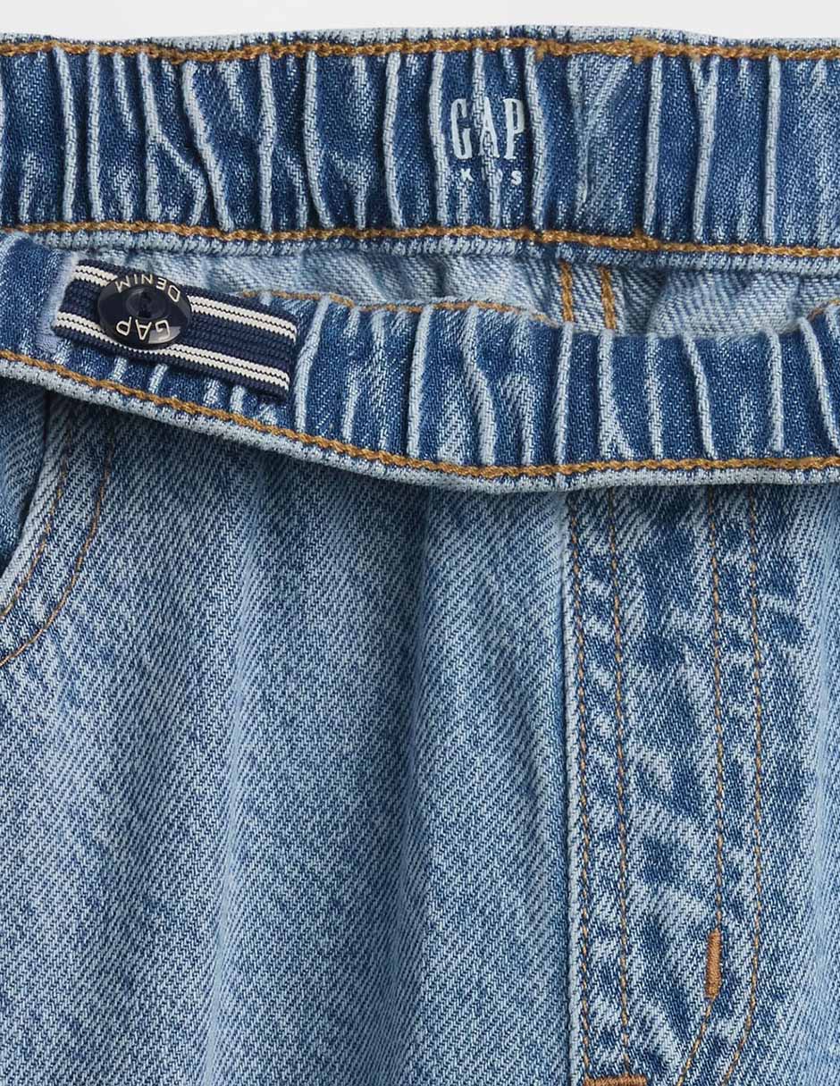 Jeans baggy lavado claro para niña 5