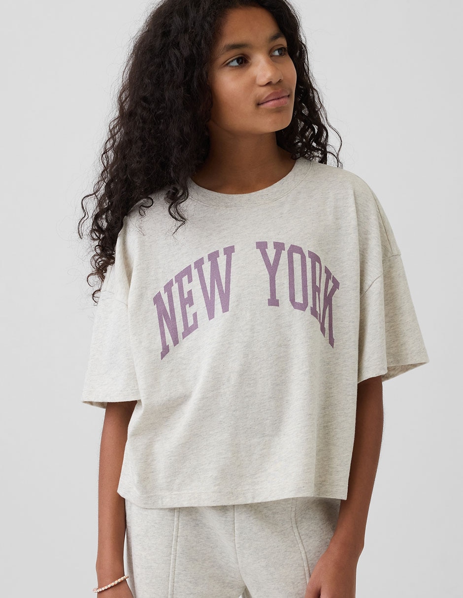 Playera manga corta para niña