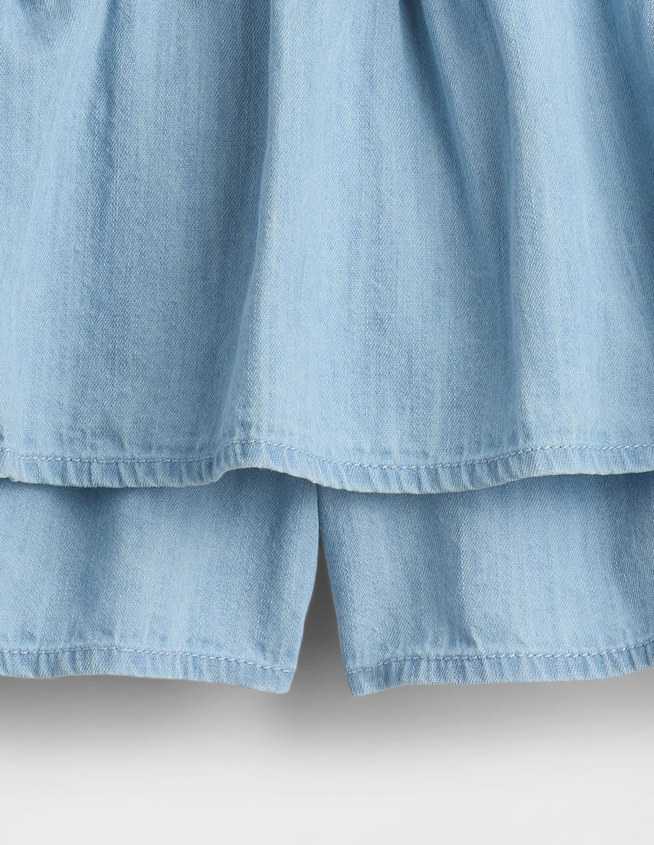 Falda short de mezclilla para niña 4