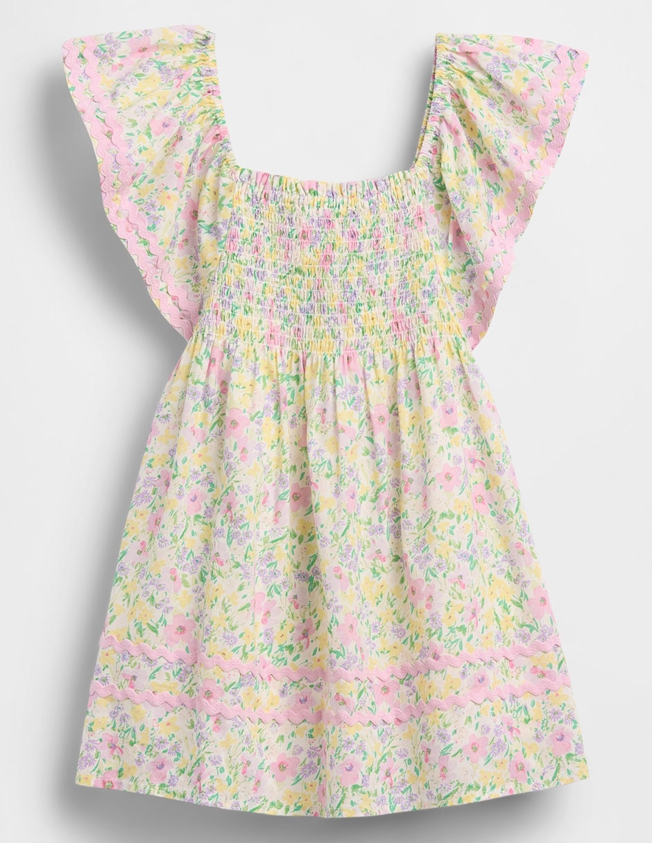 vestido manga mariposa para niña