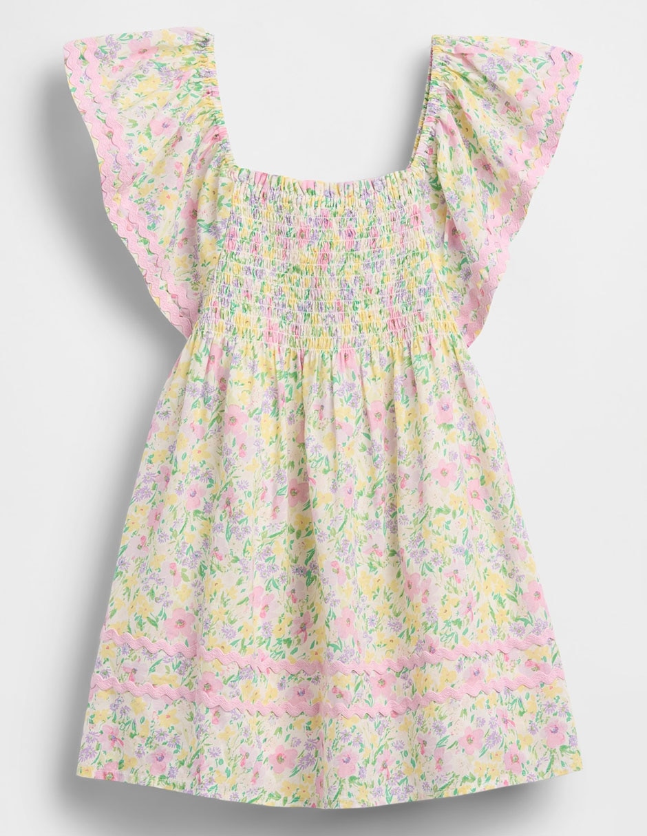 vestido manga mariposa para niña 2