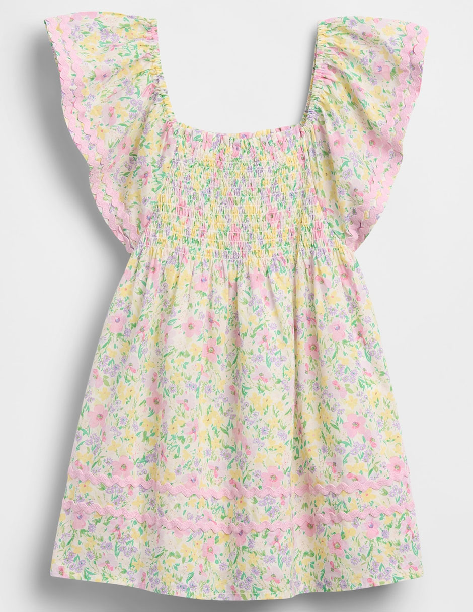 vestido manga mariposa para niña 3