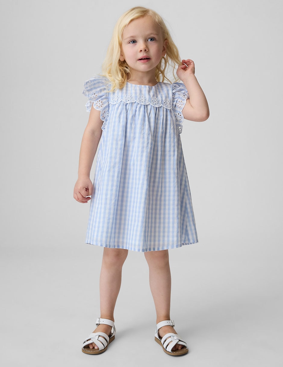 Vestido manga mariposa para niña