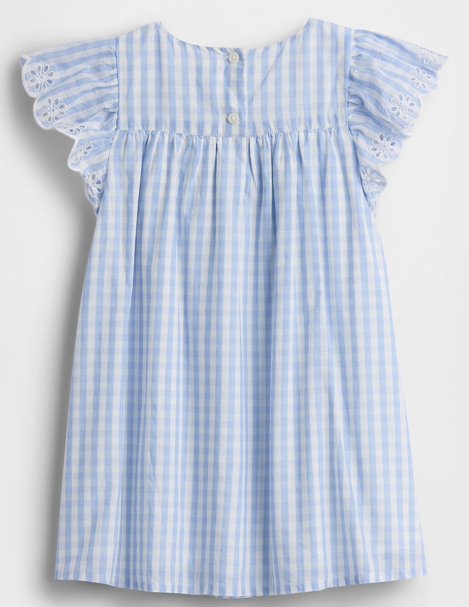 Vestido manga mariposa para niña 3