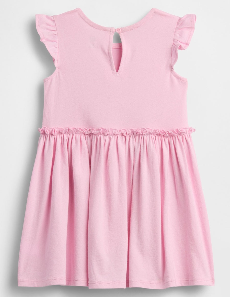 Vestido manga mariposa para niña 2
