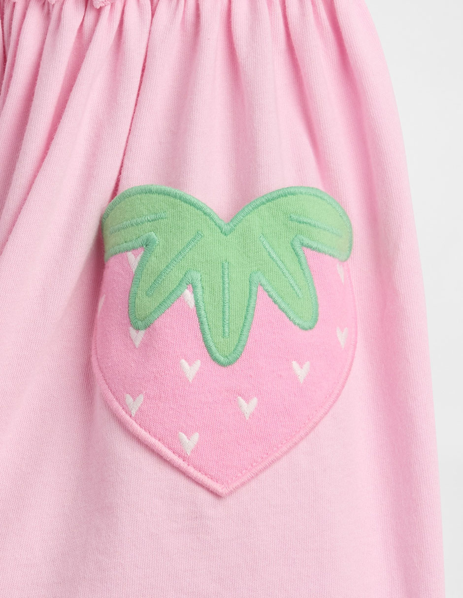 Vestido manga mariposa para niña 3