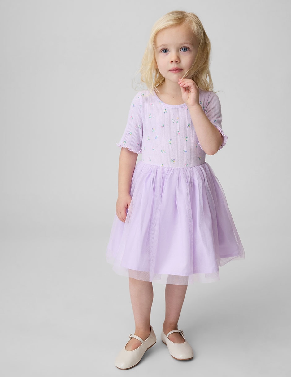 Vestido manga regular para niña Vestido manga regular para niña