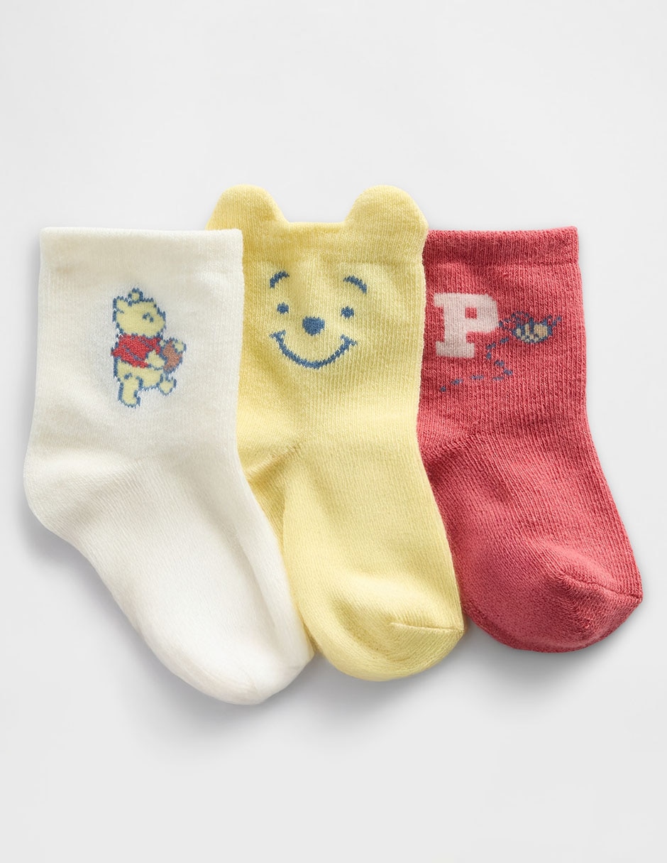 Set calcetín Winnie Pooh de algodón para bebé niño Set calcetín Winnie Pooh de algodón para bebé niño