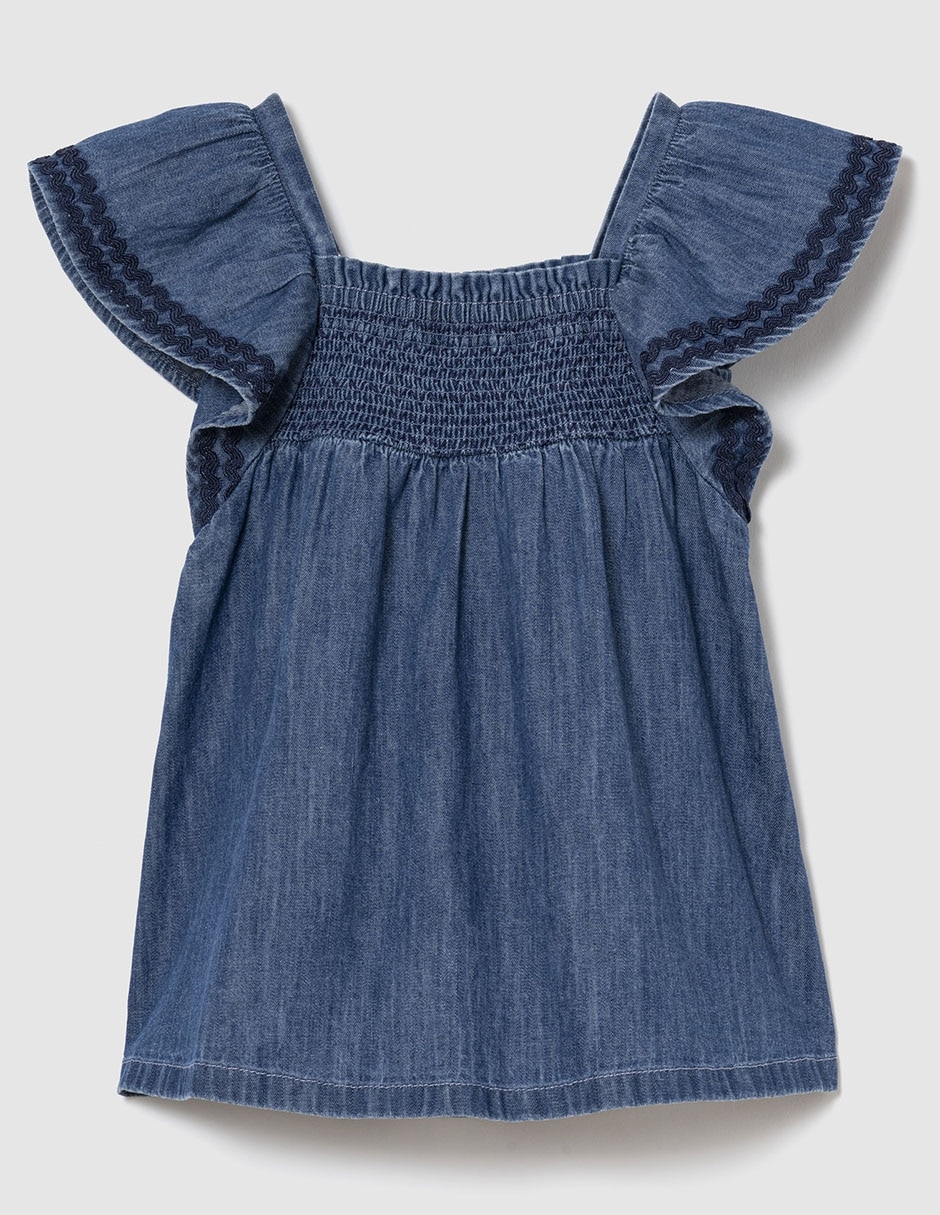 Vestido manga mariposa para bebé niña Vestido manga mariposa para bebé niña