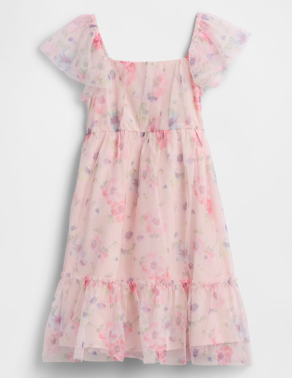 Vestido manga mariposa para niña Vestido manga mariposa para niña