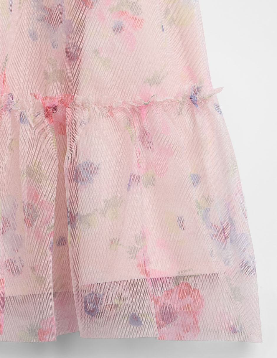 Vestido manga mariposa para niña 3