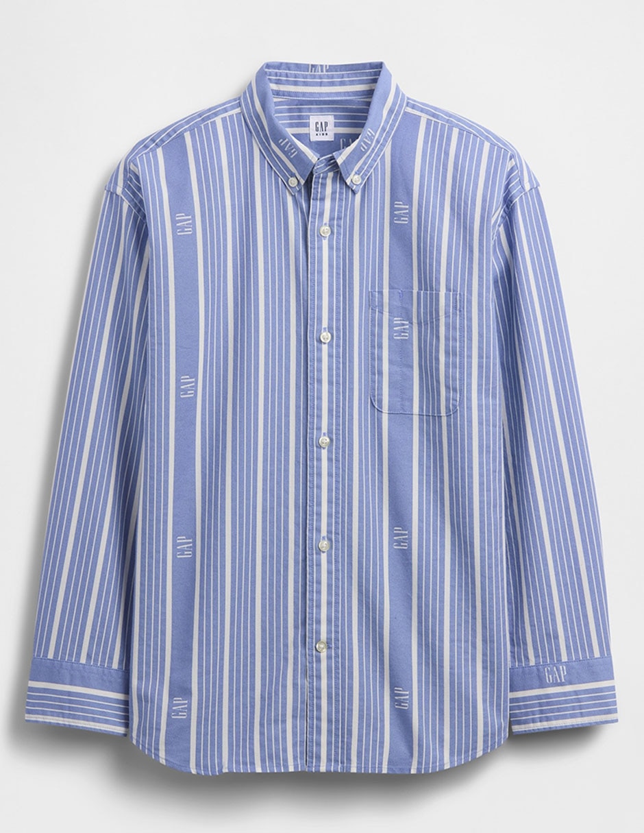 Camisa casual de algodón manga larga para niño 2