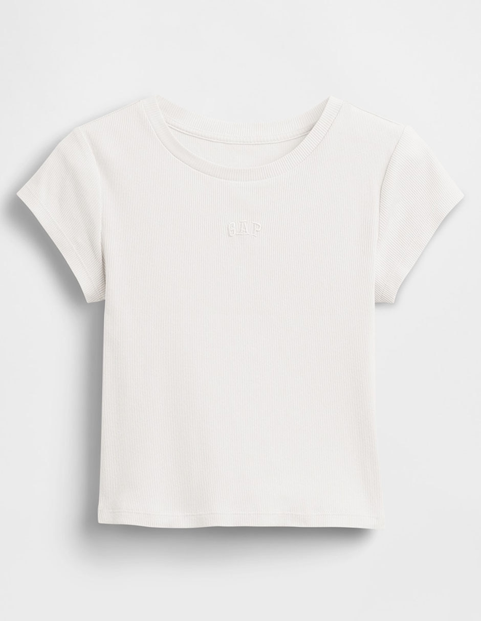 PLAYERA GAP 887298 NIÑA REG, XG, BEIGE