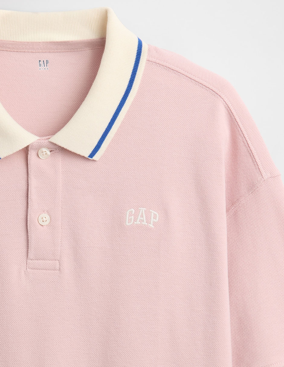 Playera tipo polo de algodón para niño 3