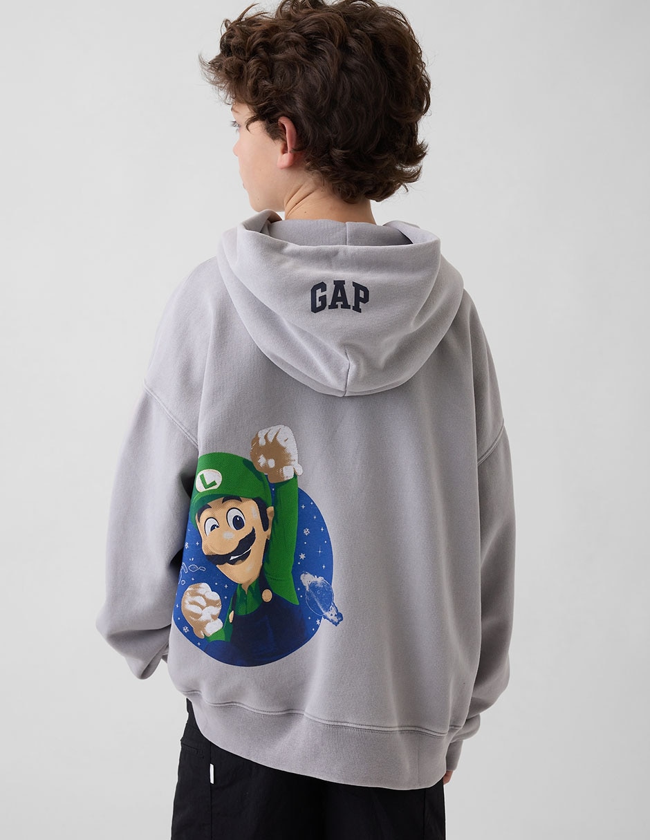 SUDADERA GAP 887316 NIÑO GRÁF, M, GRIS