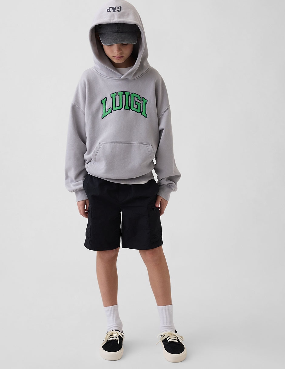 SUDADERA GAP 887316 NIÑO GRÁF, M, GRIS