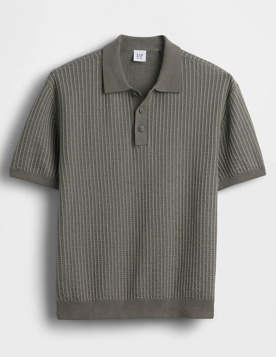 Playera tipo polo de algodón para niño 2
