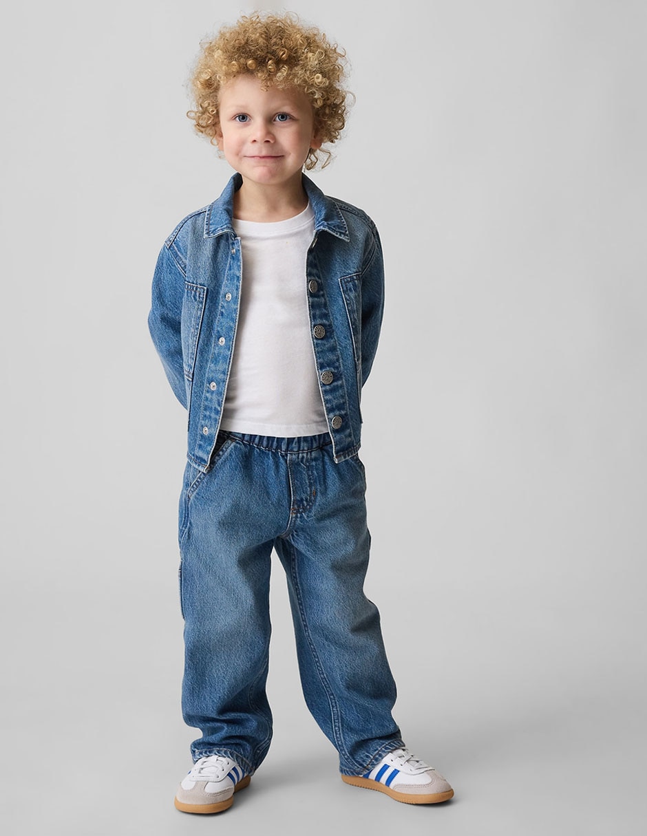 Jeans baggy deslavado para niño