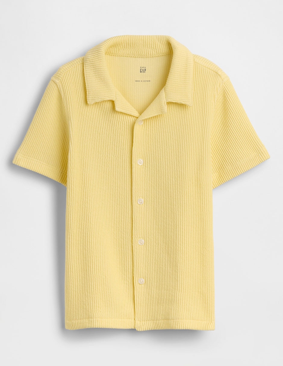 Camisa casual de algodón manga corta para niño Camisa casual de algodón manga corta para niño